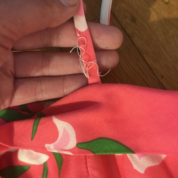 Vintage 1970s Malia Of Honolulu pink Maxi Dress With flowers 🌺 Size 10 - Picture 5 of 9